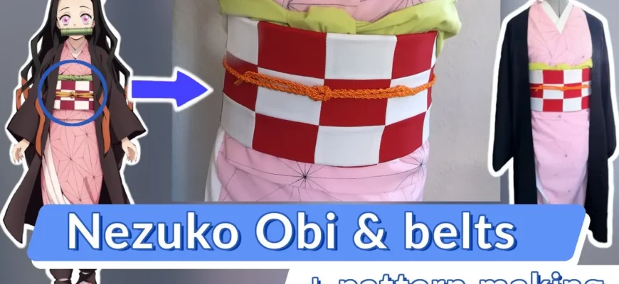 Authentic Nezuko Kamado Demon Slayer cosplay costume with kimono and bamboo muzzle