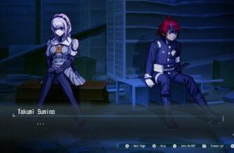 Complete Takumi Sumino cosplay costume from The Hundred Line - black jacket, tactical gloves, belt bag